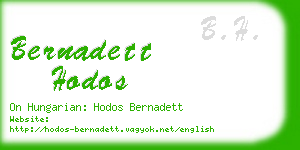 bernadett hodos business card